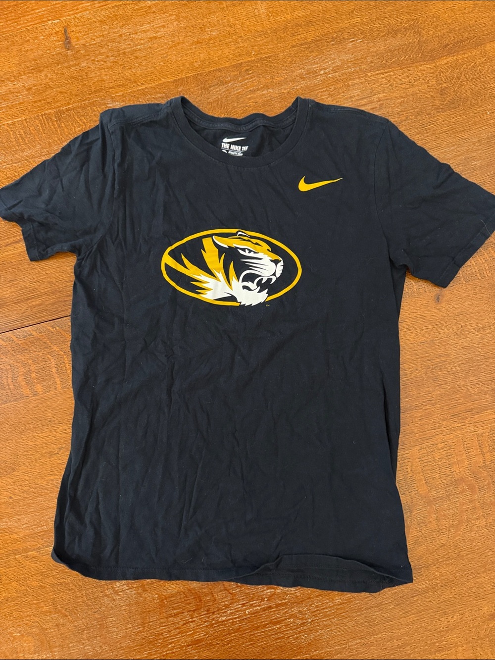Nike Black Short-Sleeve Tee with University of Missouri Tiger Logo